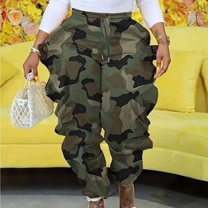 Stylish Camouflage Ruffle Joggers